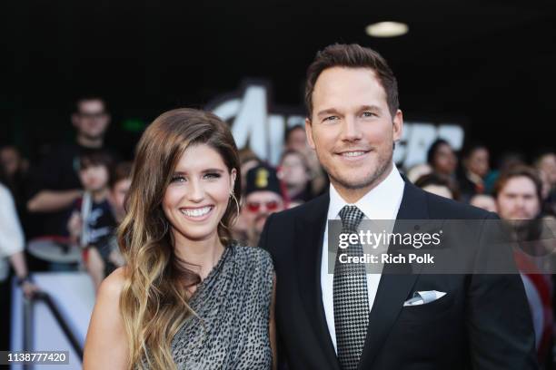 Katherine Schwarzenegger and Chris Pratt attend the Los Angeles World Premiere of Marvel Studios' "Avengers: Endgame" at the Los Angeles Convention...