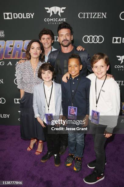 Wendy Moniz , Frank Grillo , and guests attend the Los Angeles World Premiere of Marvel Studios' "Avengers: Endgame" at the Los Angeles Convention...