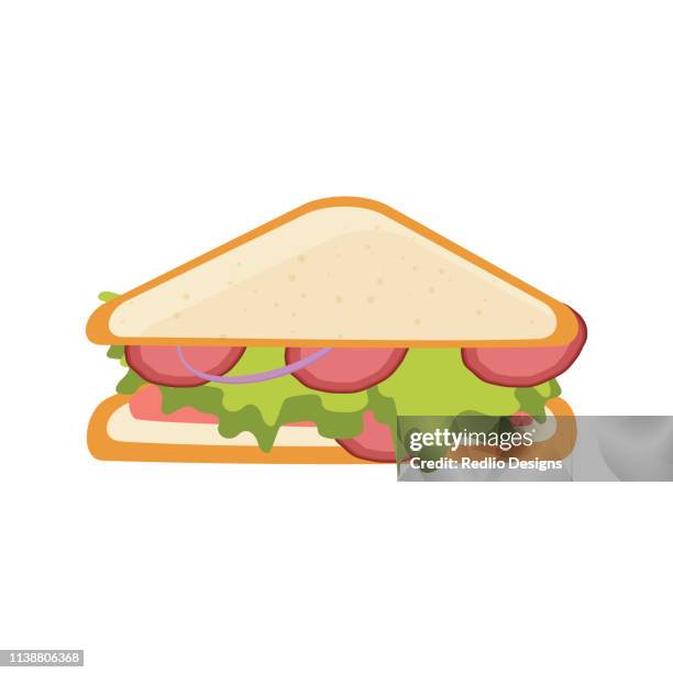 stockillustraties, clipart, cartoons en iconen met sandwich icoon - club sandwich