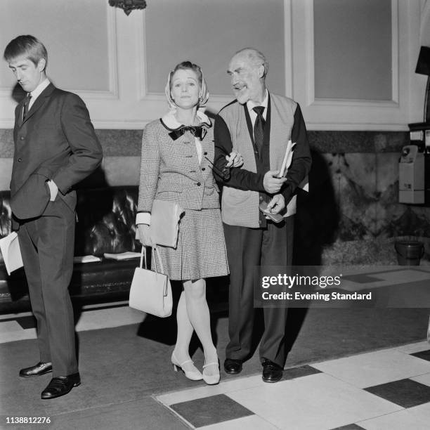 American-British actress Constance Cummings with her husband, British Labour Party politician and playwright Benn Levy , UK, 17th July 1969.