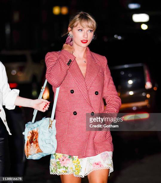 Taylor Swift and Joe Alwyn attend Gigi Hadid's Birthday Party on April 22, 2019 in New York City.