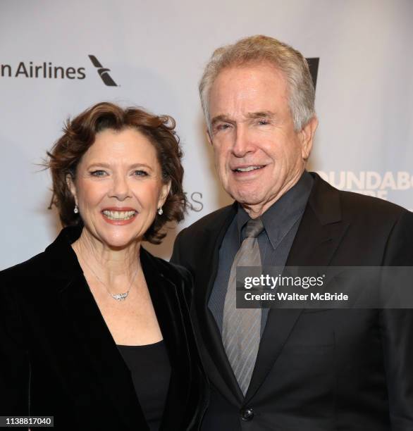 Annette Bening and Warren Beatty attend the Broadway Opening Night After Party for "All My Sons" at The American Airlines Theatre on April 22, 2019...