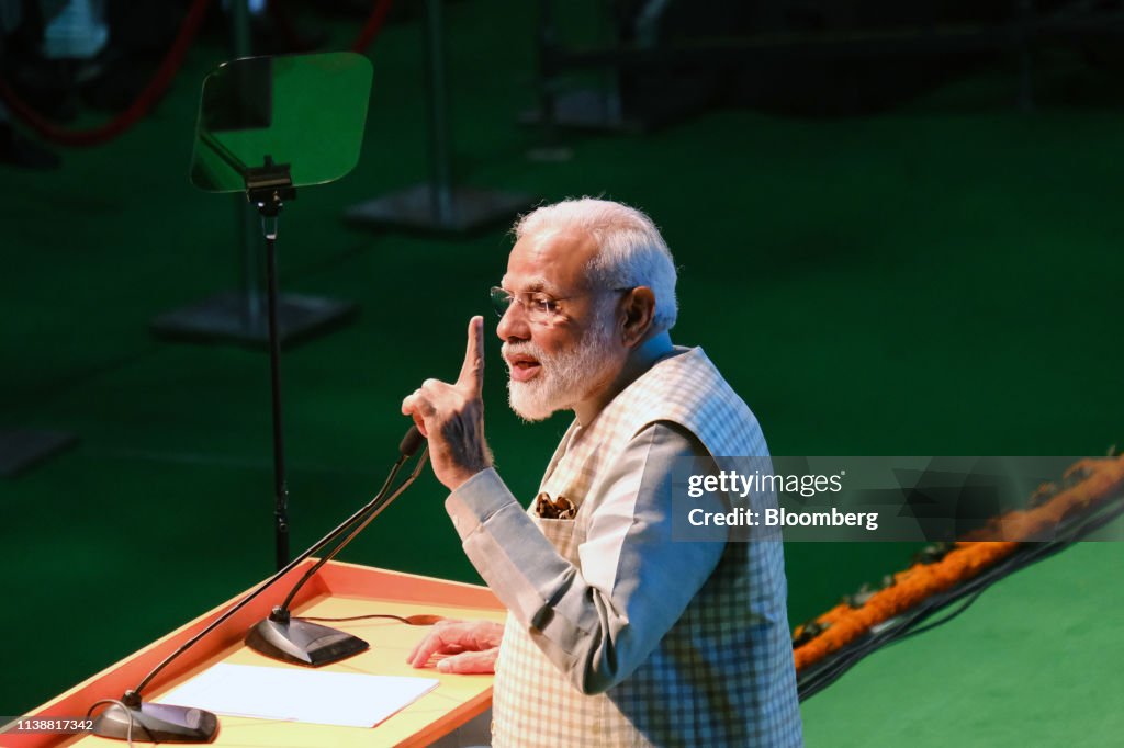 India Prime Minister Narendra Modi Speaks At A Traders National Convention
