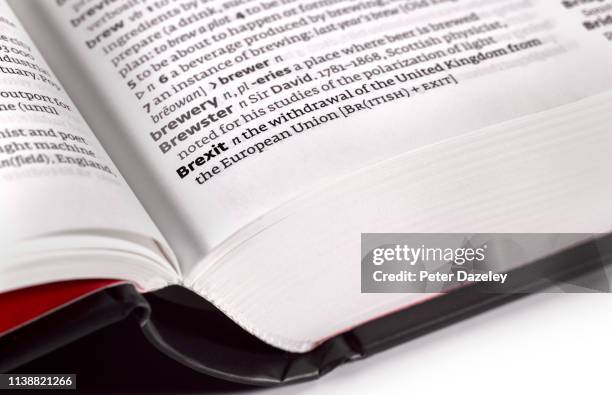 brexit text in dictionary - article 50 of the treaty on european union stock pictures, royalty-free photos & images