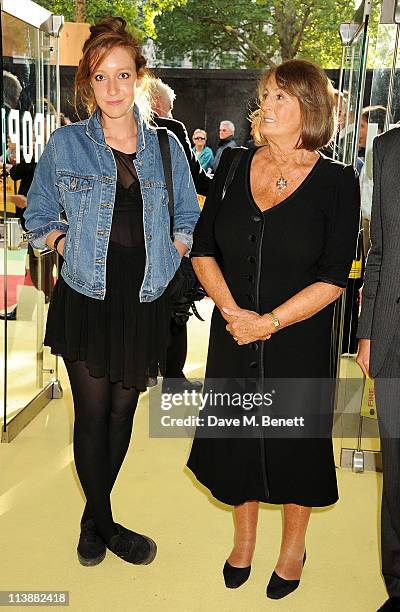 Kate Goldsmith and Lady Annabel Goldsmith attend the European Premiere of Fire in Babylon at Odeon Leicester Square on May 9, 2011 in London, England.