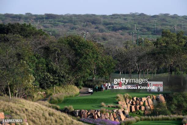 General view of the 17th tee during round one of the Hero Indian Open at the DLF Golf & Country Club on March 28, 2019 in New Delhi, India.