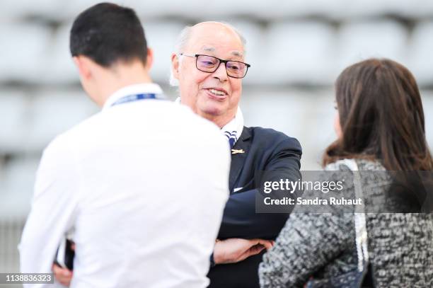 Christian Amara, vice president of Paris FC during the Ligue 2 match between Paris FC and Valenciennes FC at Stade Charlety on April 22, 2019 in...