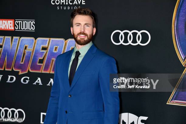 Chris Evans attends the World Premiere of Walt Disney Studios Motion Pictures "Avengers: Endgame" at Los Angeles Convention Center on April 22, 2019...
