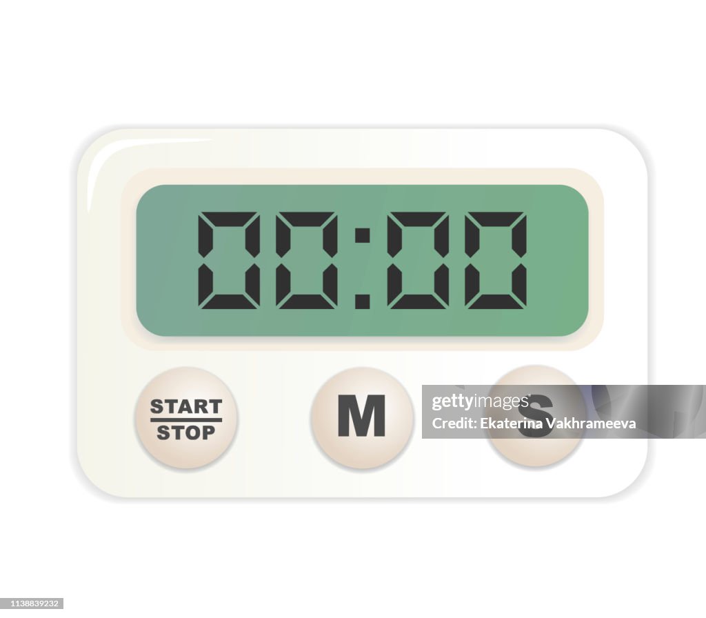 Electronic Kitchen Timer Vector Electronic Device High-Res Vector ...
