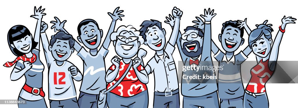 Cheering Crowd High-Res Vector Graphic - Getty Images