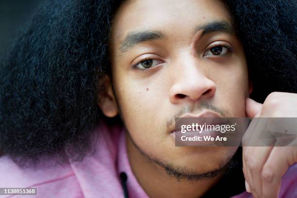 close up portrait of young man with scar - guy with scar stock pictures, royalty-free photos & images