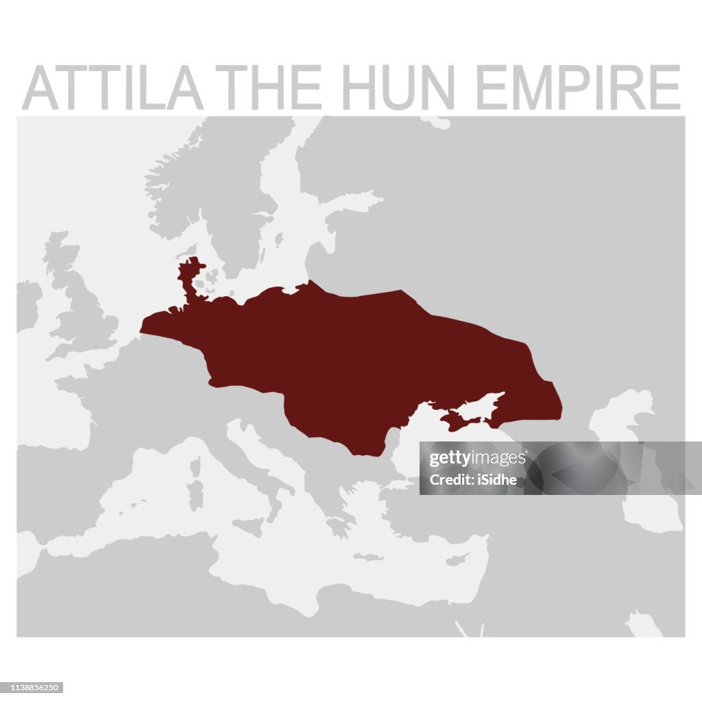 Hunic Logo Map Of The Attila The Hun Empire High-Res Vector Graphic - Getty Images