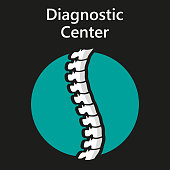 Diagnostic center logo on a black background