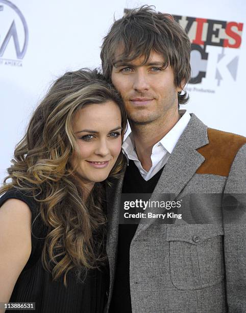 Actress Alicia Silverstone and Christopher Jarecki arrive at the Conde Nast Media Group's 2007 Movies Rock at the Kodak Theater on December 2, 2007...