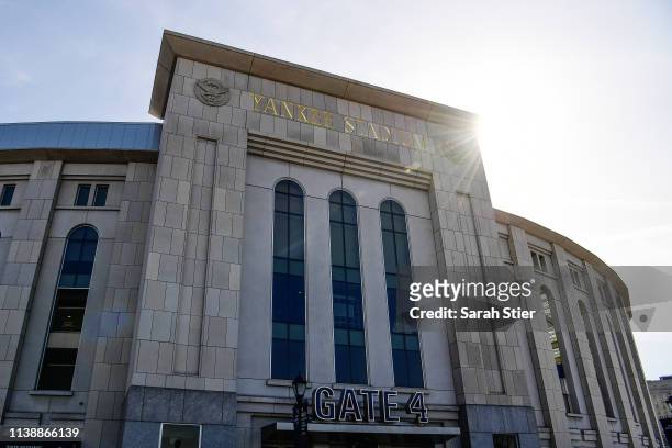 General view of Yankee Stadium before the game between the New York Yankees and the Baltimore Orioles during Opening Day at Yankee Stadium on March...