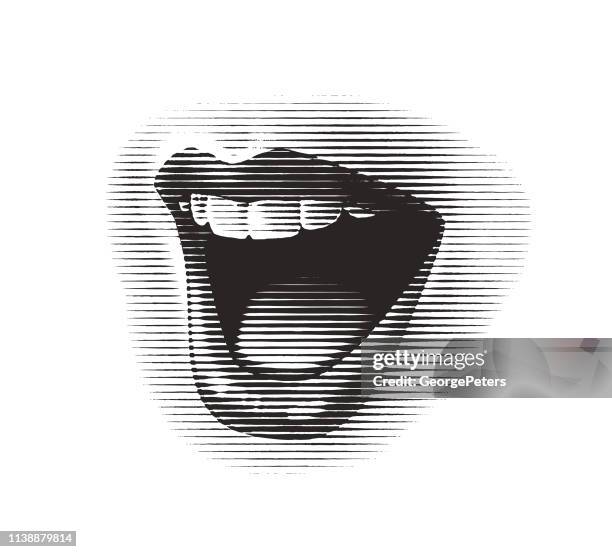 illustrations, cliparts, dessins animés et icônes de la bouche de la femme riant et souriant - woman smiling white background