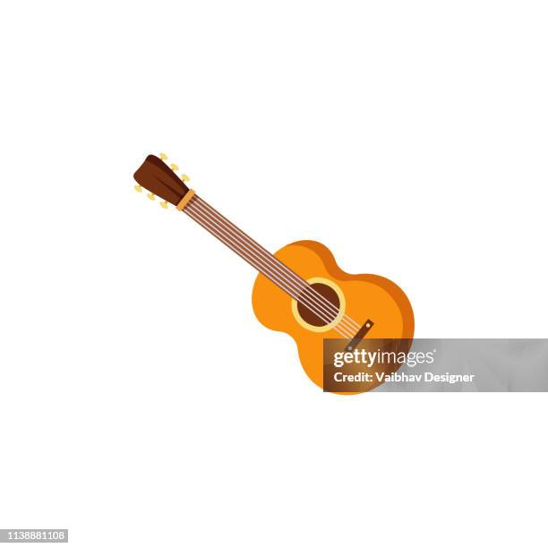 guitar icon. - illustration - gitaar stock illustrations