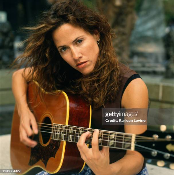 Singer-songwriter Sheryl Crow poses for a portrait for the New Faces section of Rolling Stone Magazine on August 31, 1993 in New York City, New York.