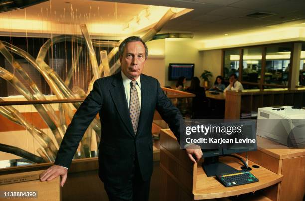 Businessman Michael Bloomberg poses for a portrait on April 22, 1998 in New York City, New York.