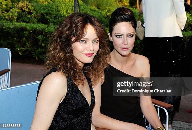 Vanessa Paradis and Anna Mouglalis attend the Chanel Collection Croisiere Show 2011-12 at the Hotel du Cap on May 9, 2011 in Cap d'Antibes, France.