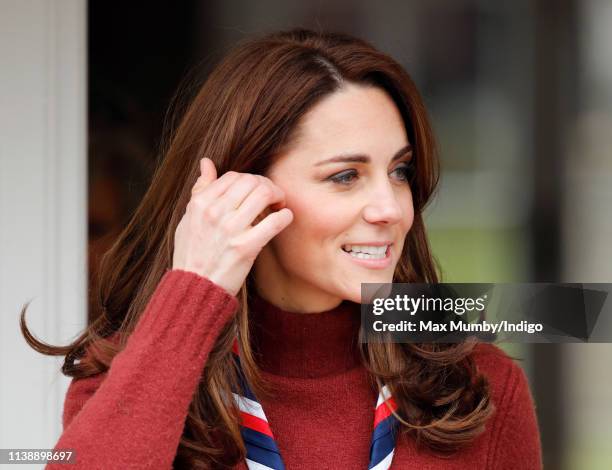 Catherine, Duchess of Cambridge visits the Scouts' headquarters at Gilwell Park, to learn more about the organisation's new pilot scheme to bring...