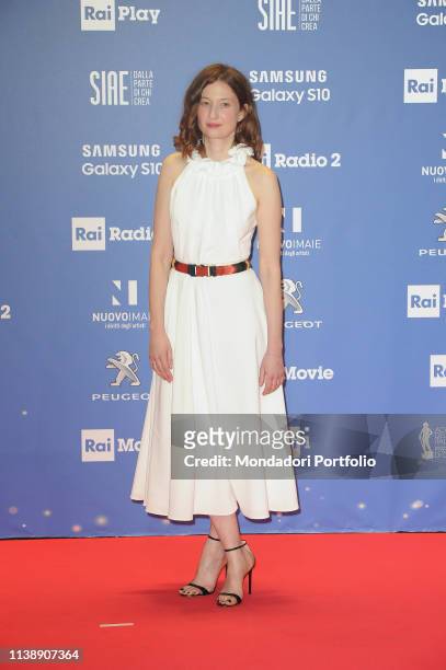 Italian actress Alba Rohrwacher during the red carpet of the 64th edition of the David di Donatello. Rome , March 27th, 2019