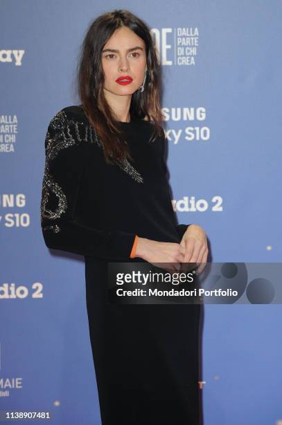 Polish model and actress Kasia Smutniak during the red carpet of the 64th edition of the David di Donatello. Rome , March 27th, 2019