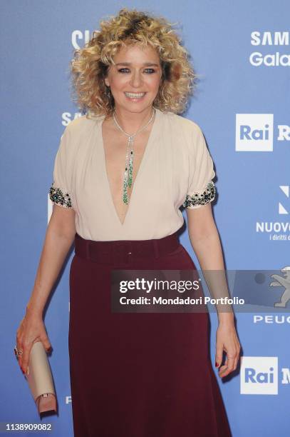 Italian actress and director Valeria Golino during the red carpet of the 64th edition of the David di Donatello. Rome , March 27th, 2019