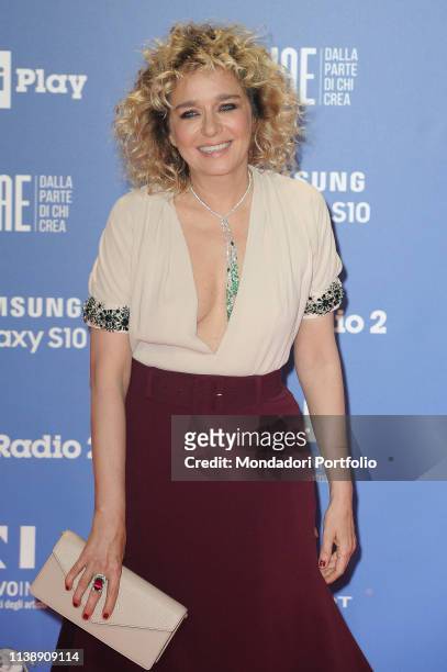 Italian actress and director Valeria Golino during the red carpet of the 64th edition of the David di Donatello. Rome , March 27th, 2019