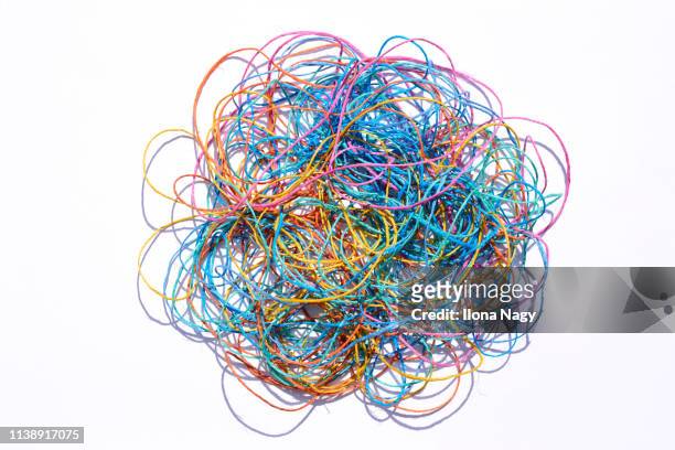 colorful strings - tangle stock pictures, royalty-free photos & images