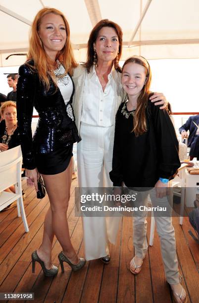 Blake Lively , Princess Caroline of Hanover and Princess Alexandra of Hanover attend the Chanel Collection Croisiere Show 2011-12 at the Hotel du Cap...