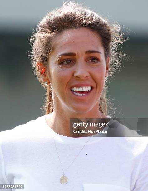 Fara Williams Ex Arsenal player during Women's Super League match between Arsenal and Everton Ladies FC at Boredom Wood, Boredom Wood on 21 Apr 2019...