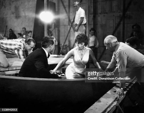 Cary Grant and Sophia Loren in a scene from the movie "Houseboat" in 1958.