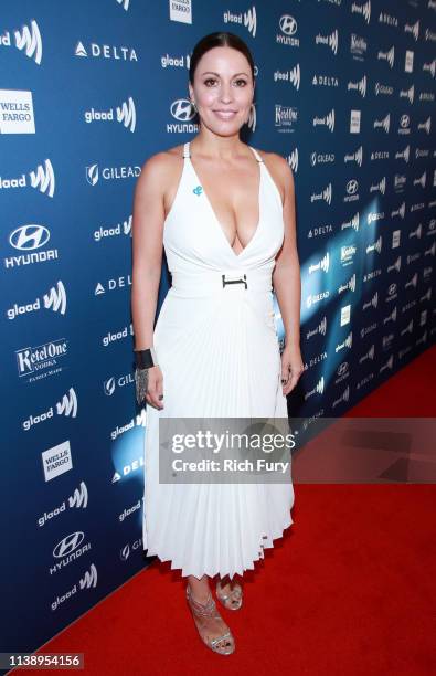 Kay Cannon attends the 30th Annual GLAAD Media Awards Los Angeles at The Beverly Hilton Hotel on March 28, 2019 in Beverly Hills, California.