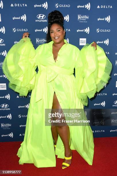 Lizzo attends the 30th Annual GLAAD Media Awards at The Beverly Hilton Hotel on March 28, 2019 in Beverly Hills, California.