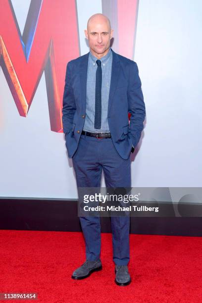 Mark Strong attends the Warner Bros. Pictures And New Line Cinema's World Premiere Of "SHAZAM!" at TCL Chinese Theatre on March 28, 2019 in...