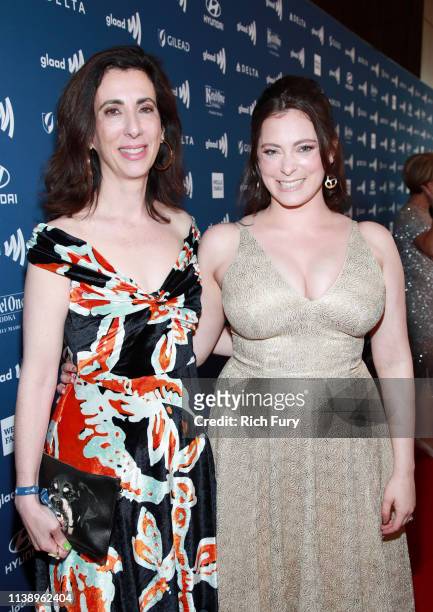Aline Brosh McKenna and Rachel Bloom attends the 30th Annual GLAAD Media Awards Los Angeles at The Beverly Hilton Hotel on March 28, 2019 in Beverly...