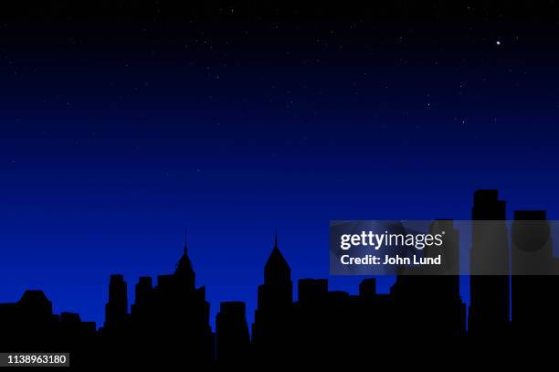 dark city at twilight - no electricity stock pictures, royalty-free photos & images