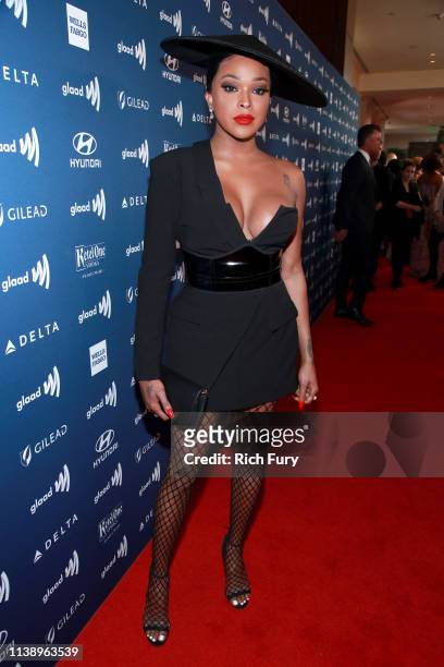 Amiyah Scott attends the 30th Annual GLAAD Media Awards Los Angeles at The Beverly Hilton Hotel on March 28, 2019 in Beverly Hills, California.