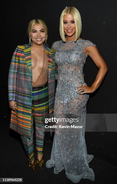 Hayley Kiyoko and Gigi Gorgeous attend the 30th Annual GLAAD Media Awards Los Angeles at The Beverly Hilton Hotel on March 28, 2019 in Beverly Hills,...