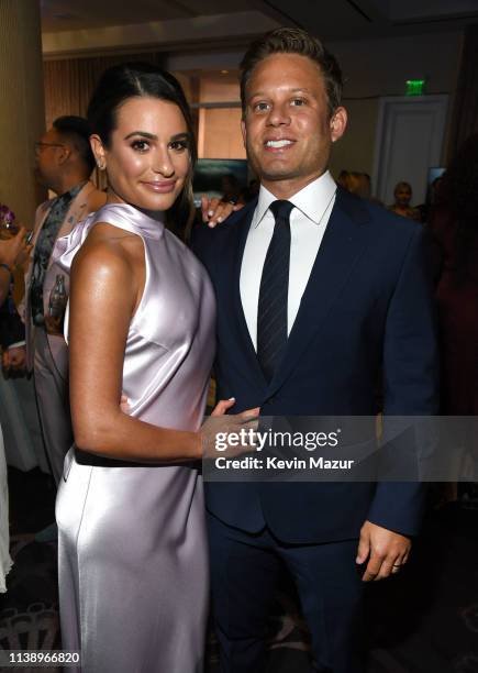 Lea Michele and Zandy Reich attend the 30th Annual GLAAD Media Awards Los Angeles at The Beverly Hilton Hotel on March 28, 2019 in Beverly Hills,...