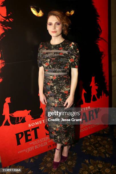 Amy Seimetz attends a Beyond Fest screening of 'Pet Sematary' at The Egyptian Theatre on March 28, 2019 in Los Angeles, California.