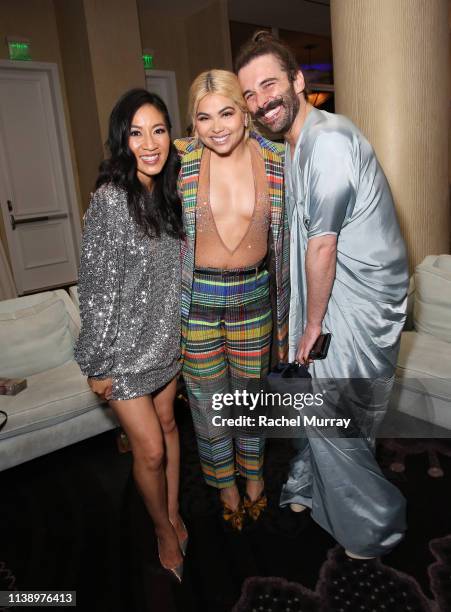 Michelle Kwan, Hayley Kiyoko and Jonathan Van Ness at the 30th Annual GLAAD Media Awards Los Angeles, in partnership with longstanding LGBTQ ally,...