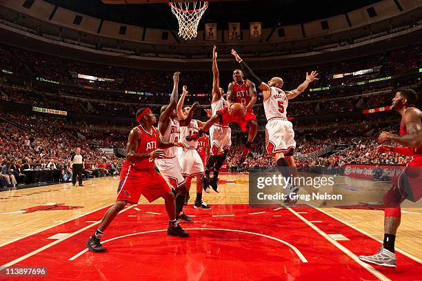 Playoffs: Atlanta Hawks Jeff Teague in action vs Chicago Bulls at United Center. Game 2. Chicago, IL 5/4/2011 CREDIT: Greg Nelson