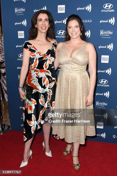 Aline Brosh McKenna and Rachel Bloom attend the 30th Annual GLAAD Media Awards at The Beverly Hilton Hotel on March 28, 2019 in Beverly Hills,...