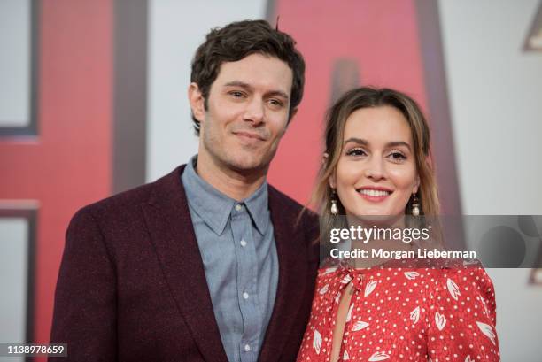 Adam Brody and Leighton Meester arrive at Warner Bros. Pictures and New Line Cinema's world premiere of "SHAZAM!" at TCL Chinese Theatre on March 28,...