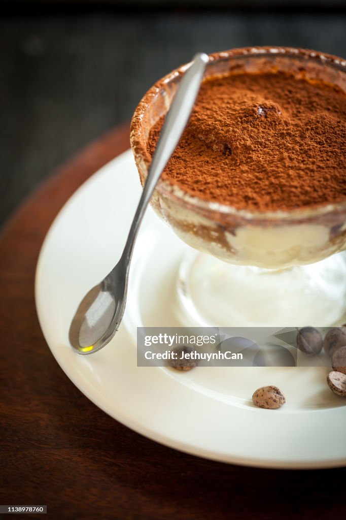 Tiramisu in a glass