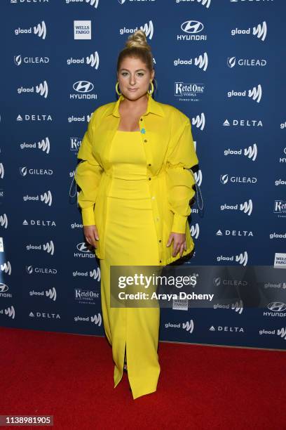 Meghan Trainor at the 30th Annual GLAAD Media Awards at The Beverly Hilton Hotel on March 28, 2019 in Beverly Hills, California.