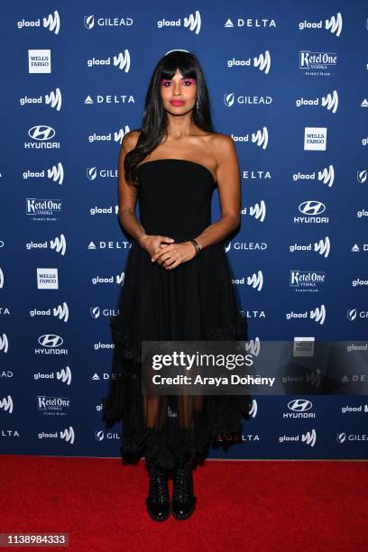 Jameela Jamil at the 30th Annual GLAAD Media Awards at The Beverly Hilton Hotel on March 28, 2019 in Beverly Hills, California.