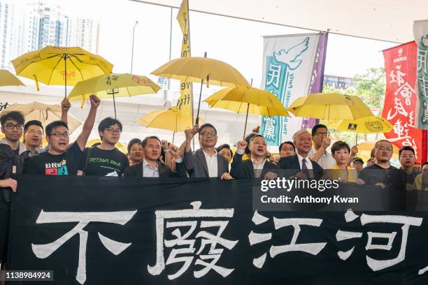 Pro-democracy activists Chung Yiu-wa, Cheung Sau-yin, Lee Wing-tat, Chu Yiu-ming, Benny Tai, Chan Kin-man, Tanya Chan, Shiu Ka-chun and Raphael Wong...